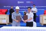 RobotPlusPlus bàn giao robot phun tia nước áp lực cao thân thiện với môi trường cho Nhà máy đóng tàu NOSCO tại Việt Nam