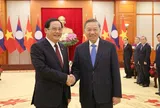 Tổng Bí thư, Chủ tịch nước Tô Lâm tiếp thân mật Thủ tướng Lào