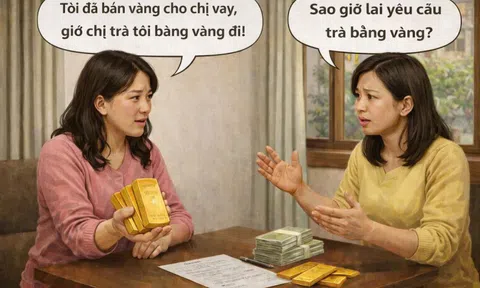 Bán vàng cho bạn vay tiền, sau 15 năm giá vàng tăng đòi trả vàng có được không?