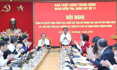 Công bố quyết định kiểm tra, giám sát đối với Ban Thường vụ Đảng ủy các cơ quan Đảng Trung ương