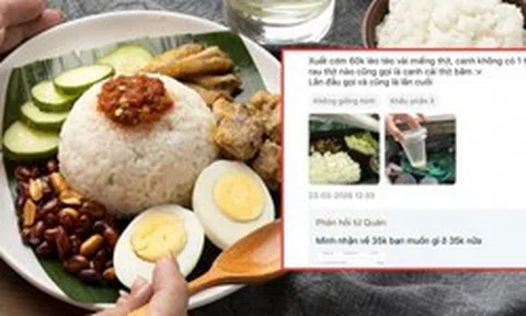 Tranh cãi suất cơm 60k nhận về vài miếng vụn, chủ quán đáp trả: "Mình nhận lại 35k thì bạn muốn gì ở 35k?"