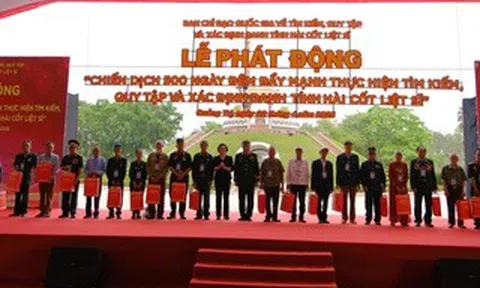 Phát động chiến dịch 500 ngày đêm tìm kiếm, quy tập và xác định danh tính hài cốt liệt sĩ