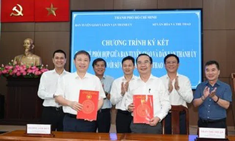 Ban Tuyên giáo và Dân vận Thành ủy TPHCM ký kết quy chế phối hợp với Sở Văn hóa và Thể thao