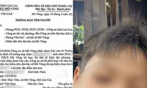 Bé trai mất tích sau khi bị bố đánh, lãnh đạo xã tiết lộ chi tiết khó tin