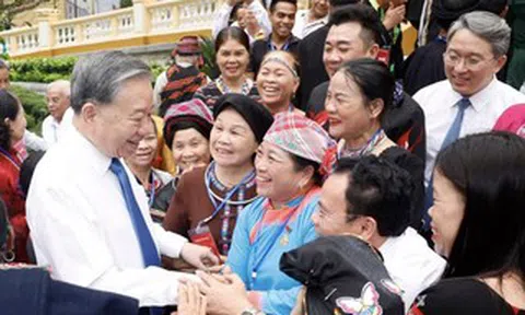 Tổng Bí thư, Chủ tịch nước Tô Lâm tiếp già làng, trưởng bản, nghệ nhân, người có uy tín tiêu biểu