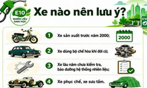 Loại xe nào cần lưu ý khi dùng xăng E10?