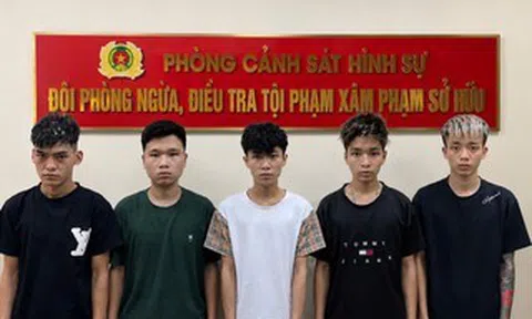 Bắt giữ 5 thanh thiếu niên cướp xe, điện thoại của người đi đường