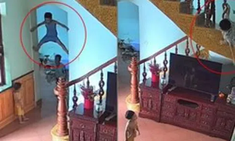 Clip khối nghỉ hè nhập vai "người nhện" đánh đu khắp nhà: Bố mẹ xem lại camera chắc đến tiền đình với các con