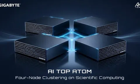 GIGABYTE trình diễn cụm Four Node AI TOP ATOM trong tính toán khoa học