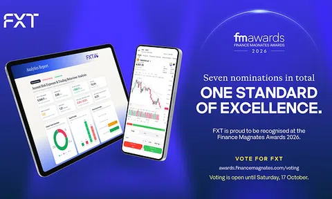 FXT được đề cử chính thức tại Finance Magnates Awards 2026, trong đó có các hạng mục Nhà môi giới của năm, Nhà môi giới đổi mới nhất, Nhà môi giới được tin cậy nhất và Nhà môi giới toàn diện xuất sắc nhất.