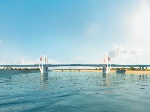 Hình hài cầu vượt sông Lạch Tray hơn 2.000 tỷ đồng sau 13 tháng thi công