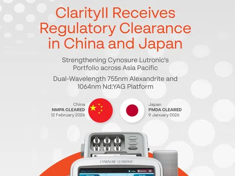 Cynosure Lutronic củng cố vị thế tại khu vực APAC -- khu vực tăng trưởng nhanh nhất thế giới về thiết bị thẩm mỹ y khoa, với việc Clarity II™ được phê duyệt pháp lý tại Trung Quốc và Nhật Bản, tháng 2 năm 2026