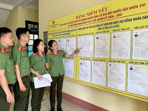 Công an Quảng Ngãi siết chặt an ninh trật tự, bảo đảm an toàn cho ngày bầu cử