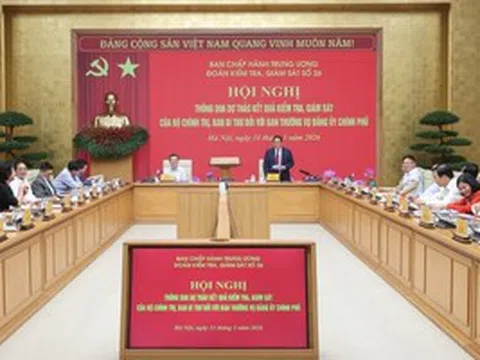 Thông qua Báo cáo kiểm tra, giám sát của Bộ Chính trị đối với Ban Thường vụ Đảng ủy Chính phủ