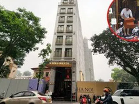 Cận cảnh khách sạn 9 tầng trên “đất vàng” cạnh Hồ Hoàn Kiếm bắt đầu di dời tài sản để giải phóng mặt bằng