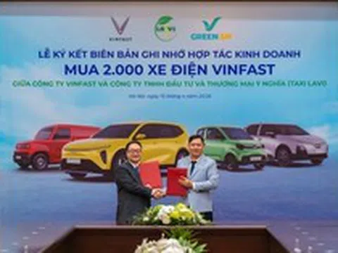 Một hãng taxi chuyển đổi toàn bộ 2.000 chiếc sang xe điện của tỷ phú Phạm nhật Vượng