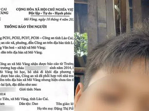 Bé trai mất tích sau khi bị bố đánh, lãnh đạo xã tiết lộ chi tiết khó tin