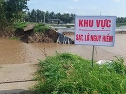 Vĩnh Long dự chi 35.800 tỷ đồng, di dời gần 1.700 hộ dân để chống sạt lở