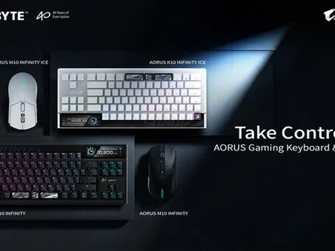 GIGABYTE ra mắt thế hệ gaming gearmới với bàn phím AORUS K10 INFINITY và chuột M10 INFINITY tại COMPUTEX 2026