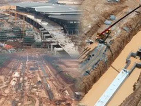 Sân bay Long Thành ngổn ngang trong mùa mưa, tiến độ có bị ảnh hưởng?