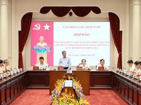Công bố Lệnh của Chủ tịch nước về 2 Pháp lệnh