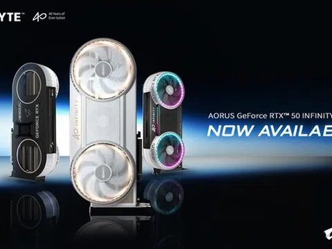 GIGABYTE công bố mở bán dòng card đồ họa AORUS GeForce RTX™ 50 INFINITY Series