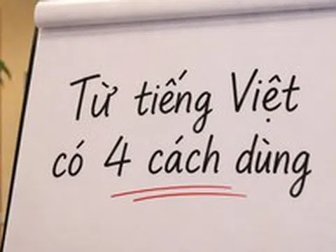 Từ tiếng Việt chỉ 1 âm tiết nhưng lại có tới 4 cách dùng
